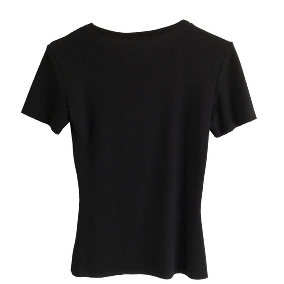 Samantha Eng Mini Textured Knit Short Sleeve Tee P - Picture 2 of 9